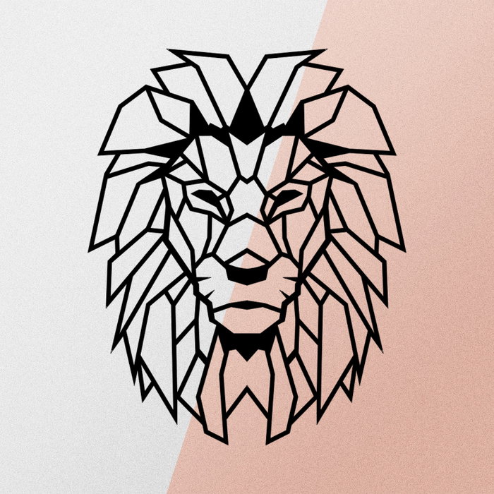 Wallity Lion Metal Decor Negro Wallity Lion Metal Decor Negro